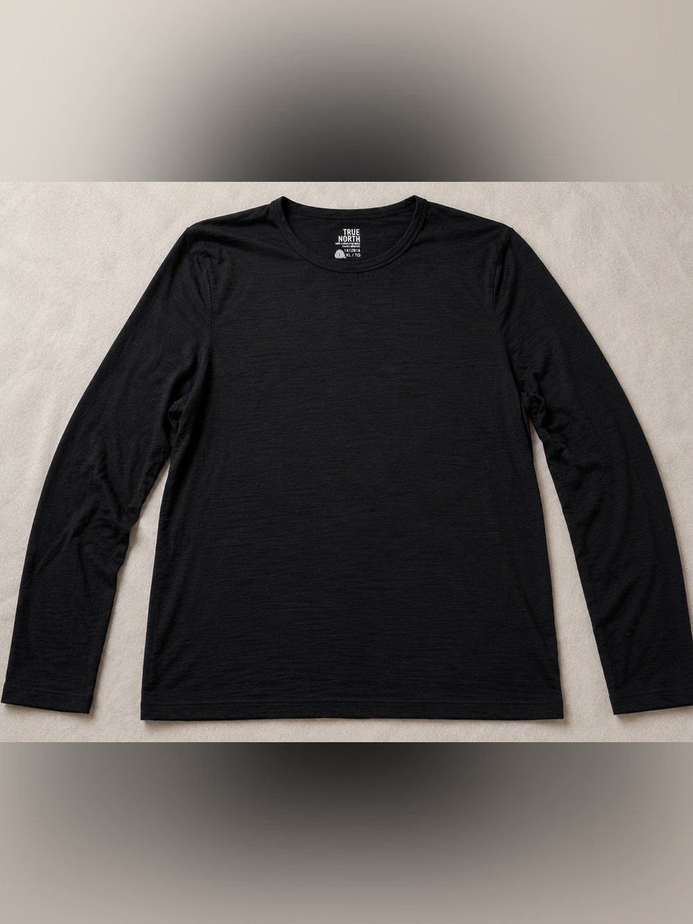 True North 100% Merino Wool Black Long Sleeve Base Layer Shirt Men’s XL